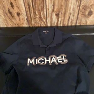 Dark blue Michael Kors dress up crewneck shirt